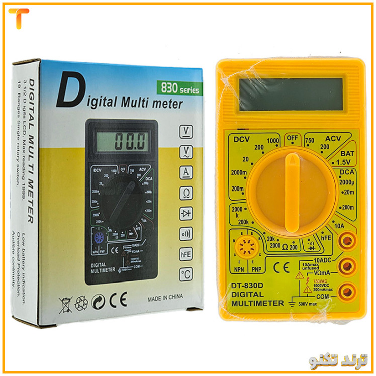 مولتی متر دیجیتال مدل DT830D | MultiMeter DT830D