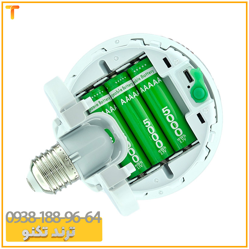  لامپ کمپینگ آویز دار دلنوم LED | چراغ شارژی ال ای دی 40 وات دلنوم 15000mWh 