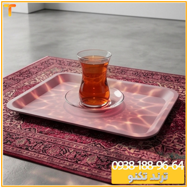 سینی پذیرایی پلاستیکی مدل مینیمال پاستل
