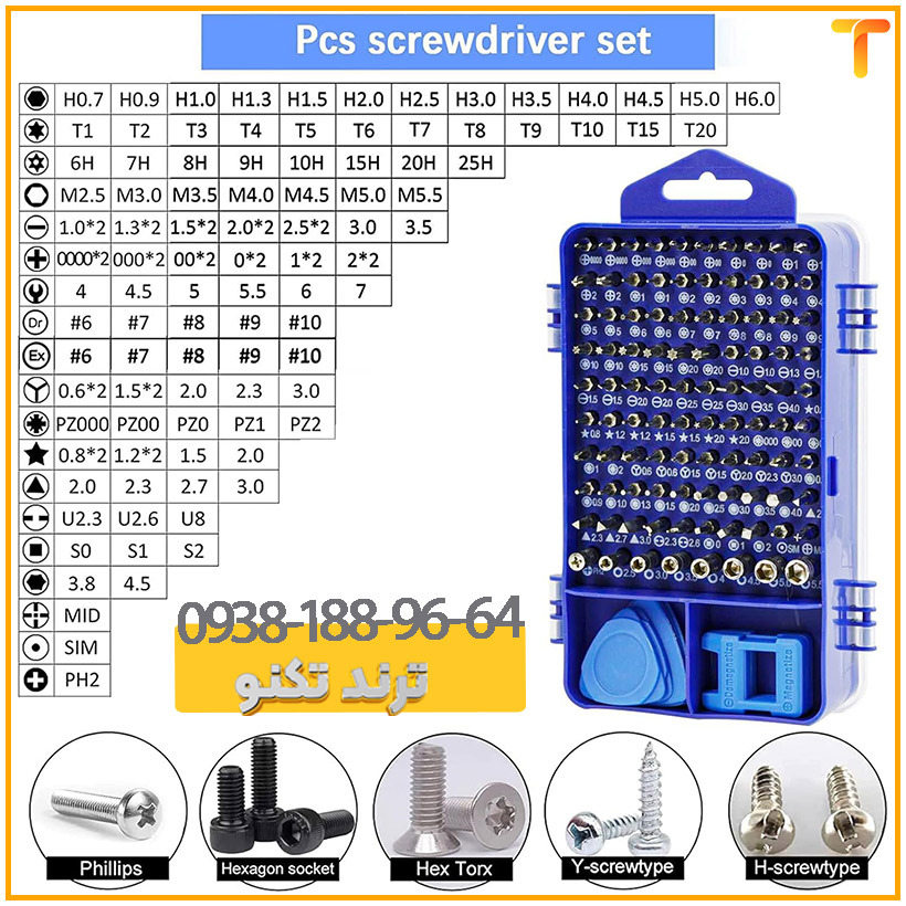 مجموعه پیچ گوشتی 115 عددی مدل 11501